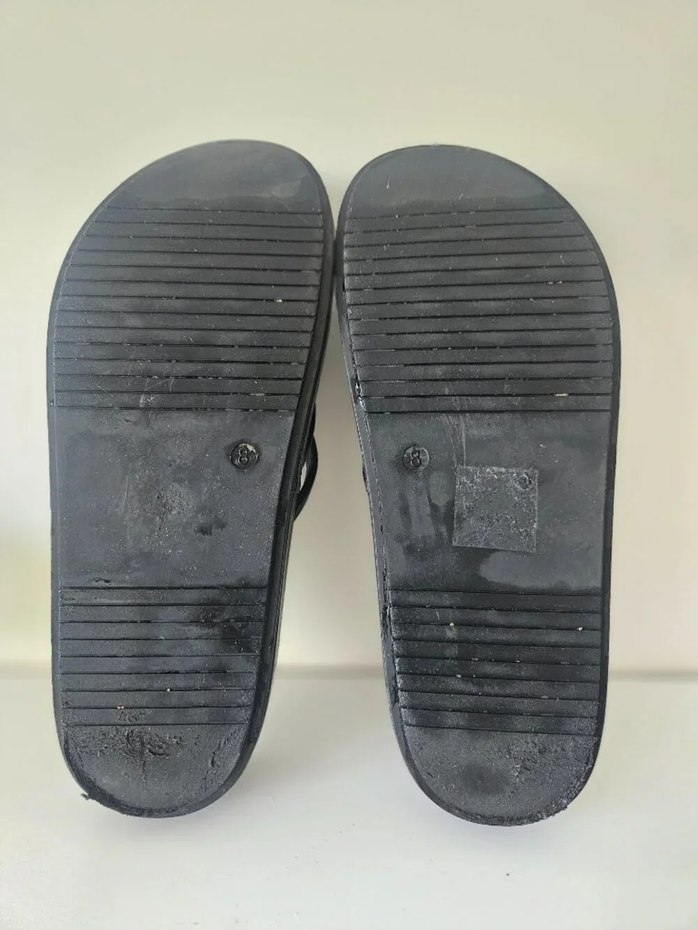 Madden Girl Fowler Black Platform Slide Sandals, Size 8
